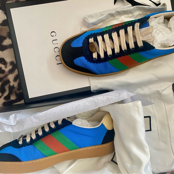Gucci Rarest Bright Blue G74 Sneakers ✨FIRM PRICE✨ - Picture 2 of 10